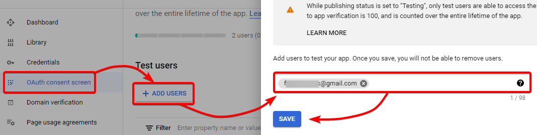 Настройка подключения Google Таблиц