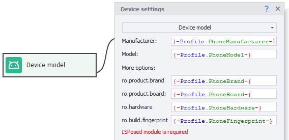 Device model