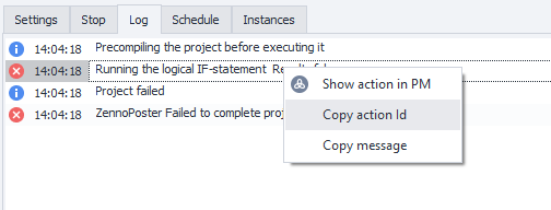 Track and fix an error.