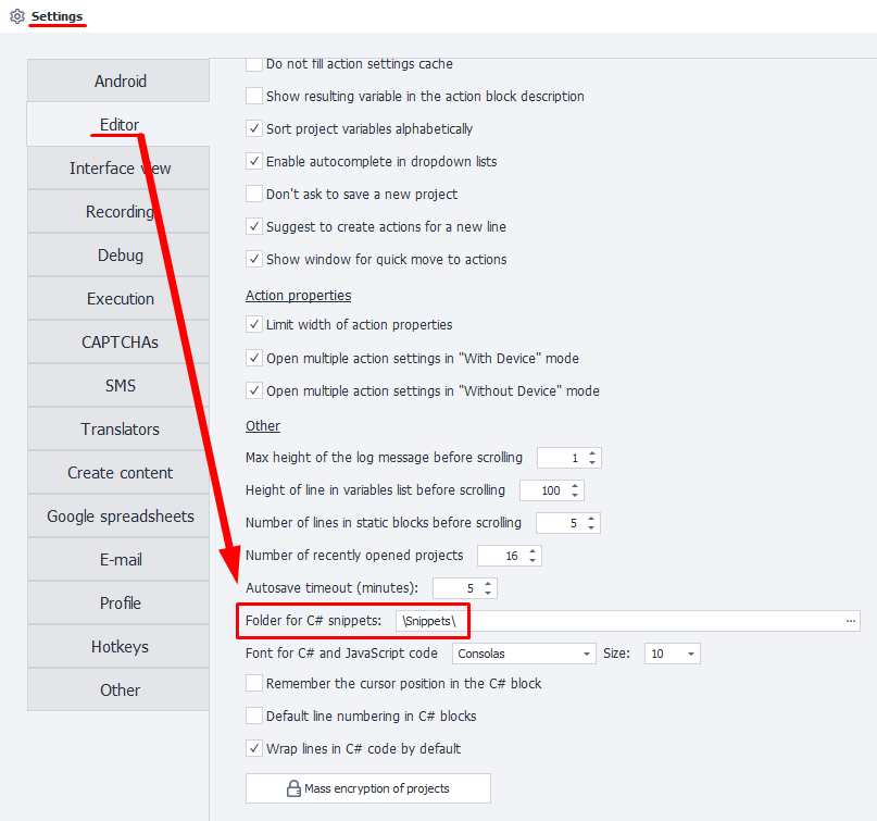C# Snippets Directory