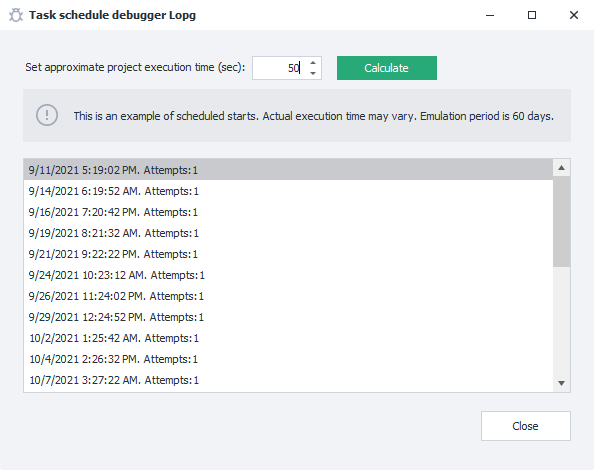Schedule Debugger 2